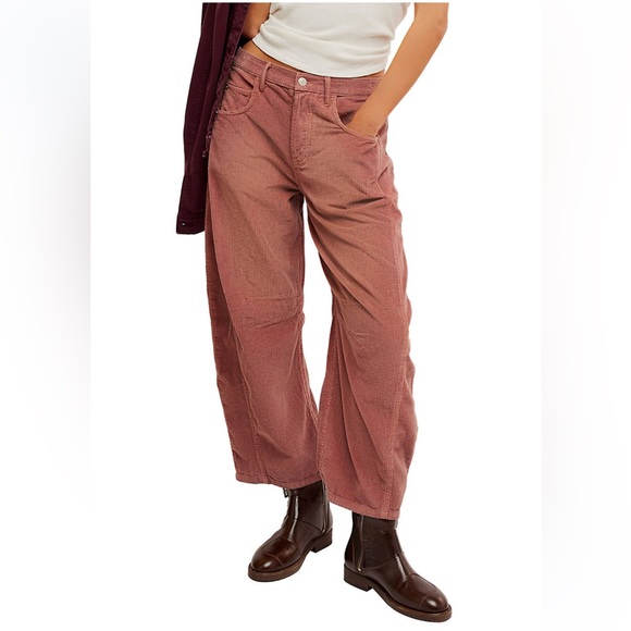 free people good luck mid rise cord barrel jeans,All Products : American Fashion Style Bags On Sale
